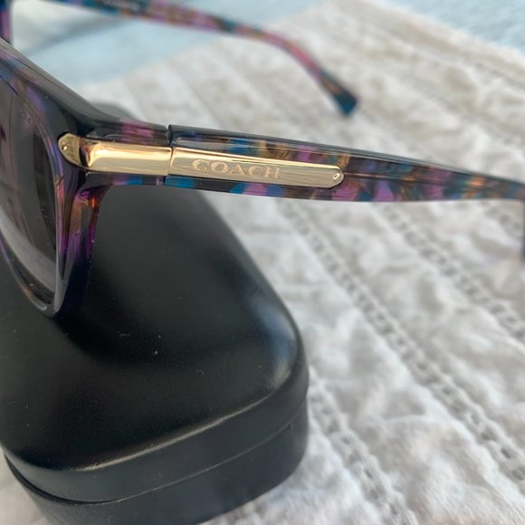 Coach Purple Tortoise Sunglasses - Picture 3 of 3